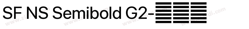 SF NS Semibold G2字体转换